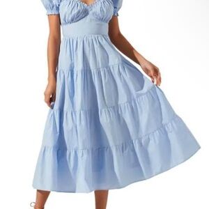 Elegant Blue Women's Dress